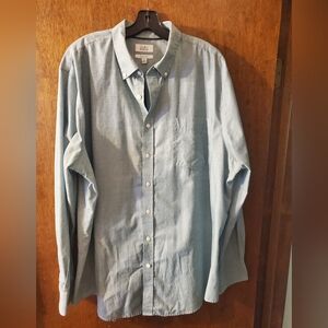 Croft & Barrow Heather Green Casual Button-Down Shirt size 2XL